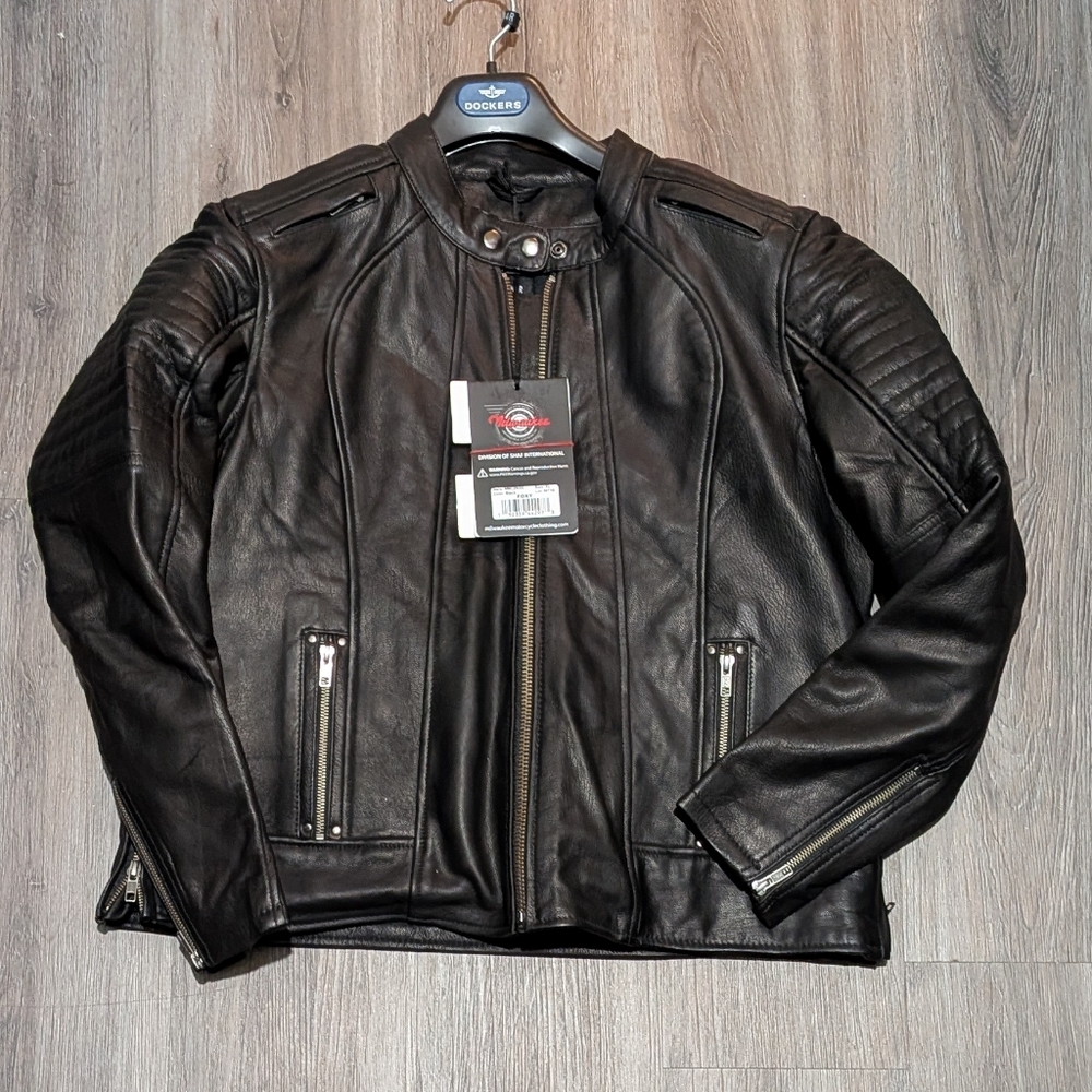 Full Leather Milwaukee MMC20000 Foxy Womena Biker Jacket XL Moto Genuine Leather - Picture 12 of 16